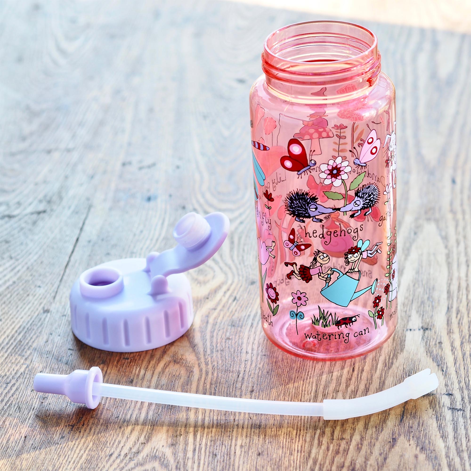 Kids Secret Garden Drinking Bottle with straw