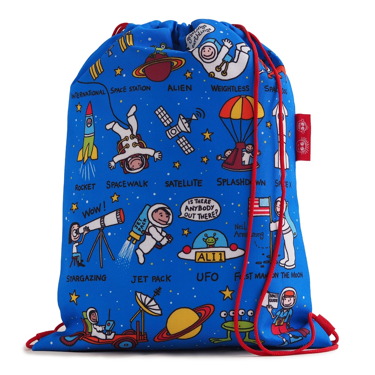 Kids Space Waterproof Drawstring Bag - Recycled
