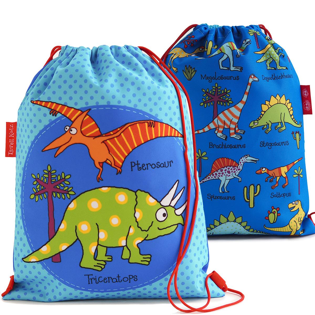 Kids Dinosaurs Waterproof Drawstring Bag - Recycled