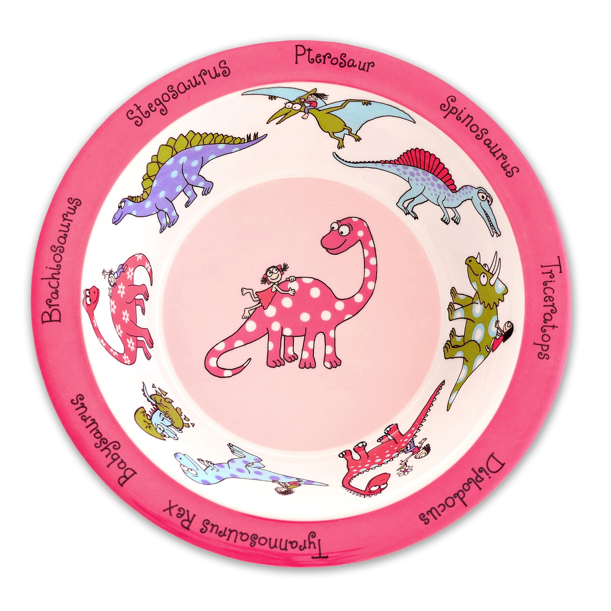 Dinosaurs Pink Bowl