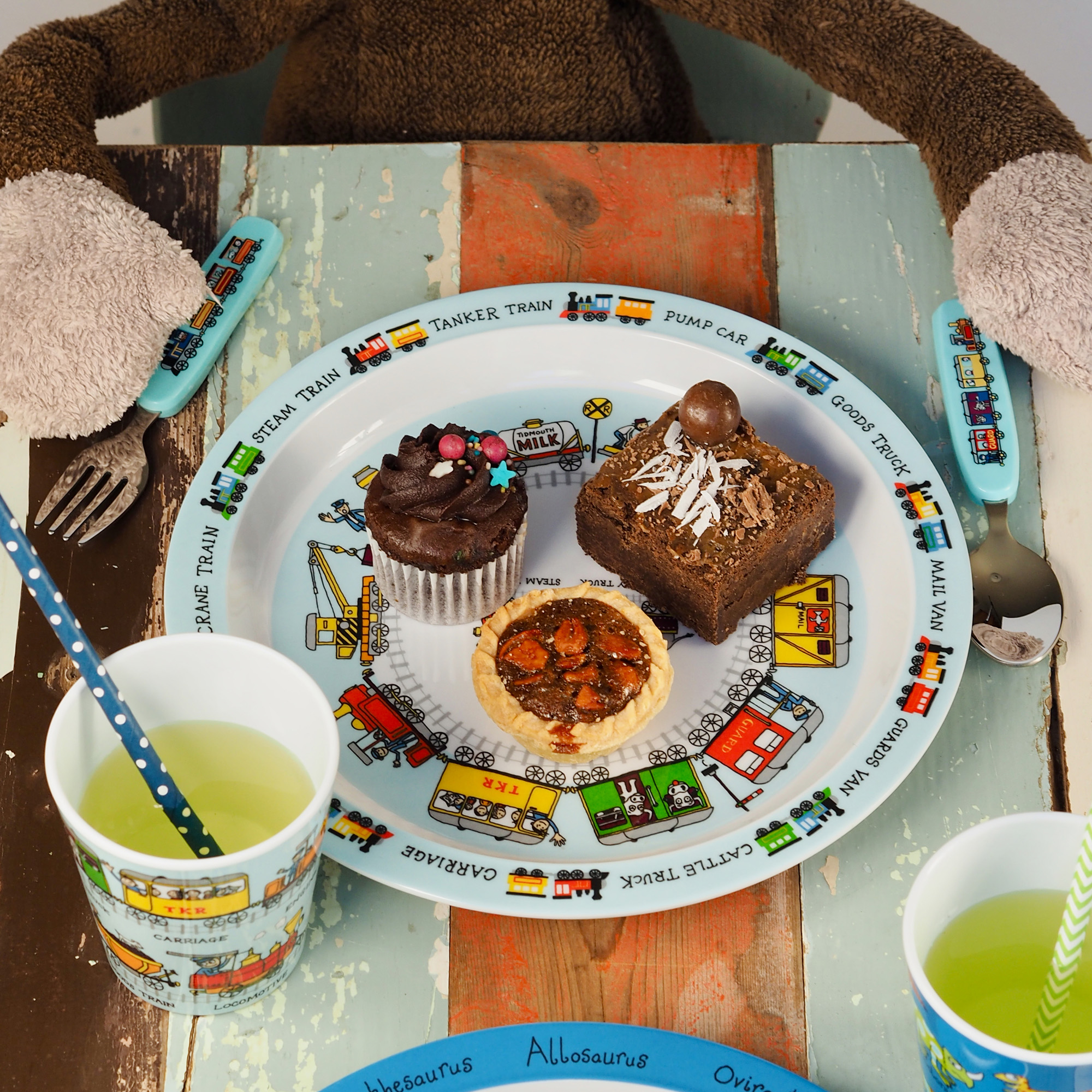 Trains Melamine Plate