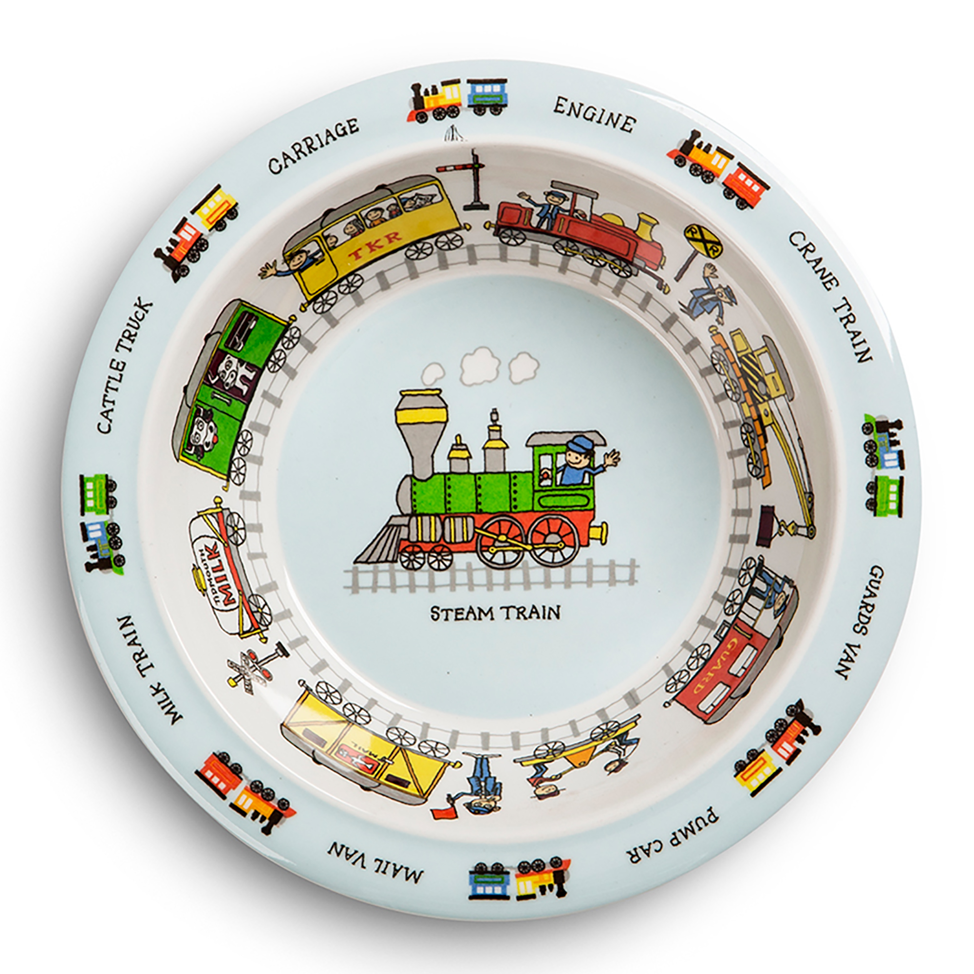 Trains Design Melamine Bowl