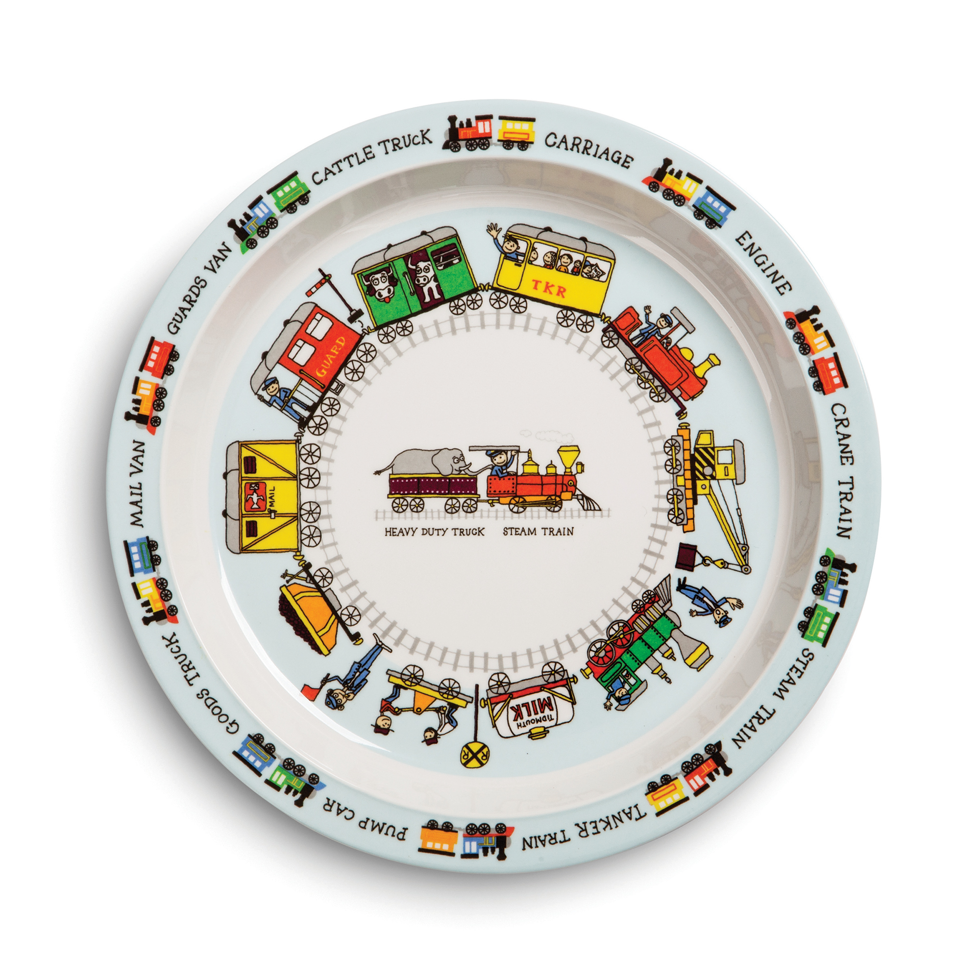 Tyrrell Katz Trains Design Melamine Plate