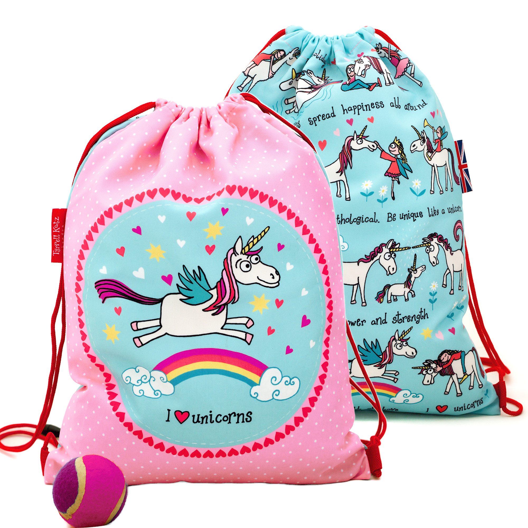 Kids Unicorn Waterproof Drawstring Bag - Recycled!