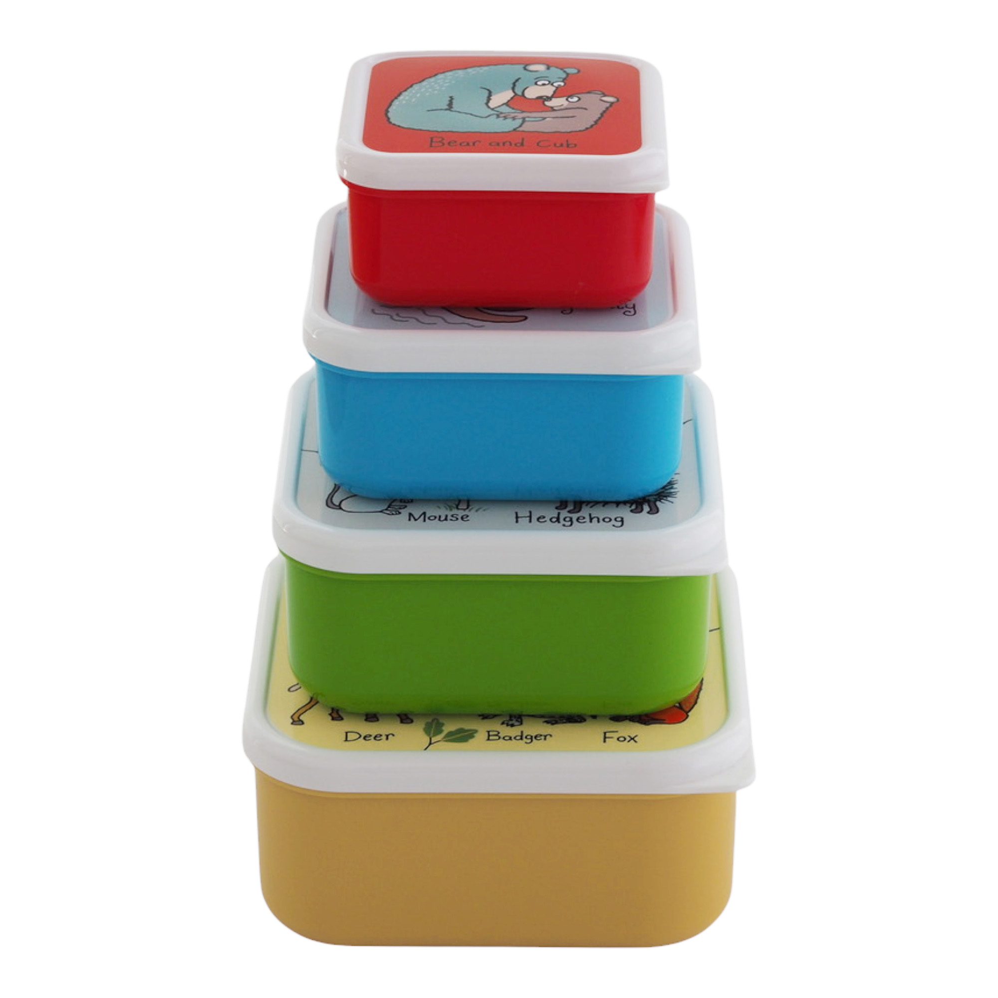 Nesting Woodland Snack Boxes For Kids